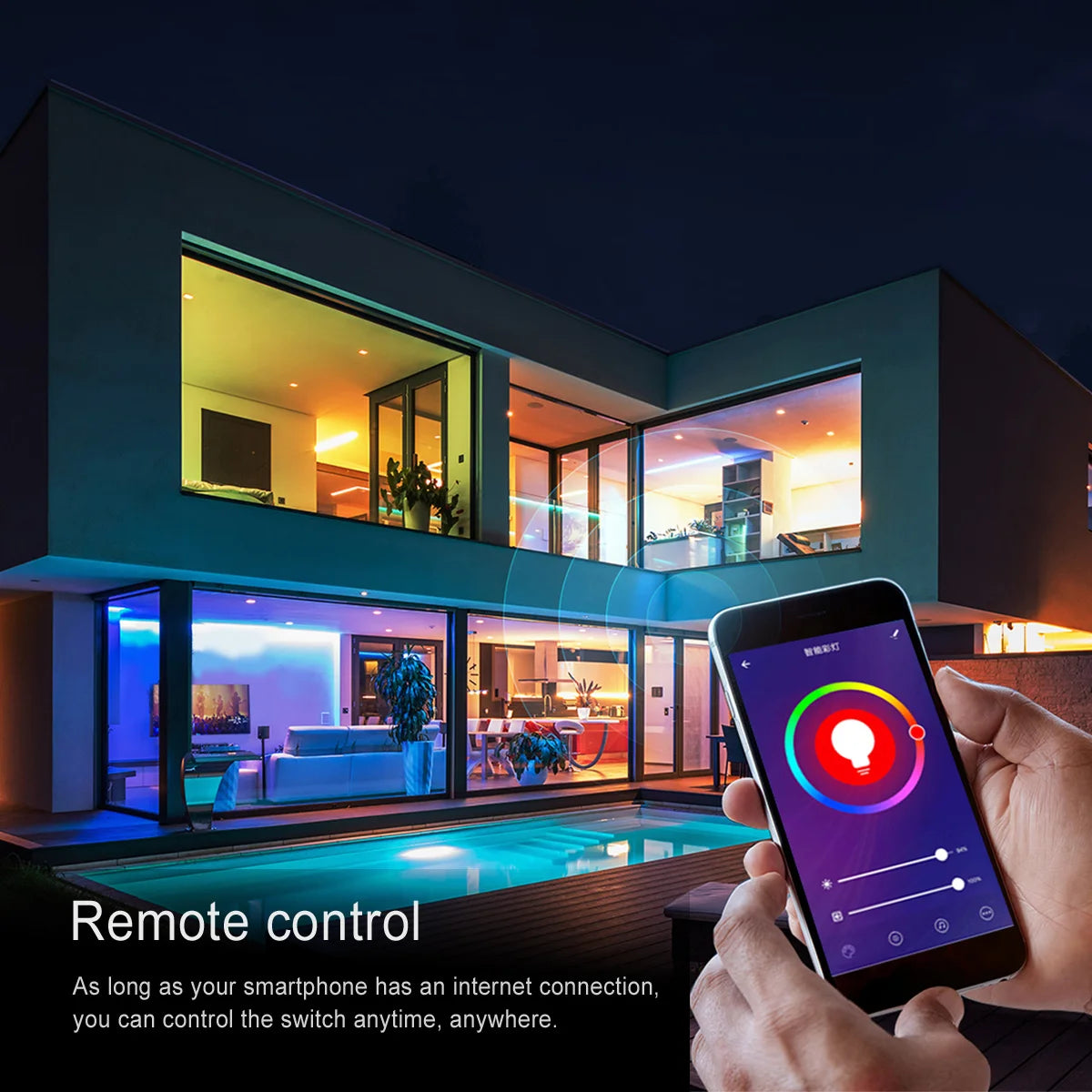 ruban led intelligent blanc moderne controle adhésif app mobile alexa google assistant