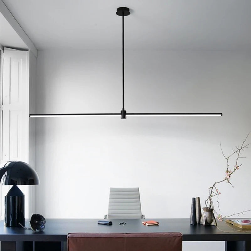 lampe suspendue moderne minimaliste aluminium blanc noir luminaire salon cuisine intérieur led