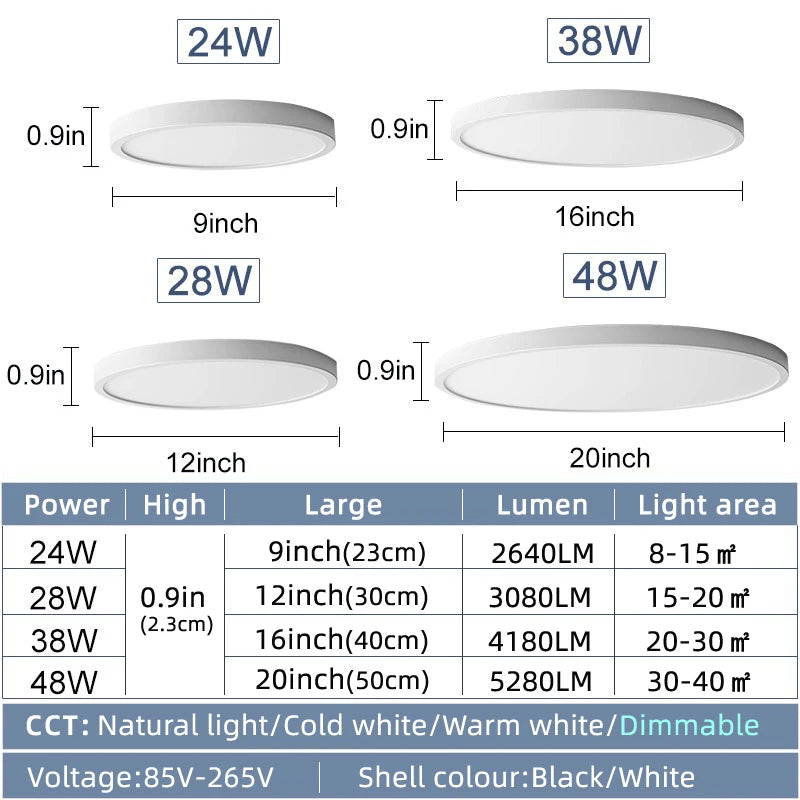 plafonnier led moderne blanc intensité variable application télécommande minimaliste