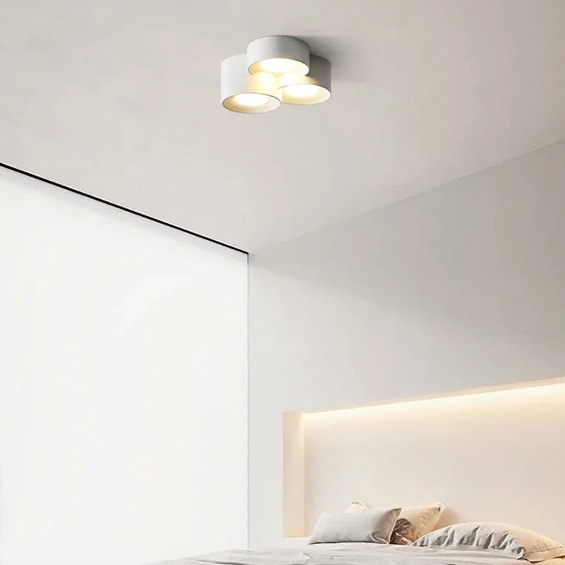 Spot LED moderne résine métal blanc noir éclairage quotidien minimaliste