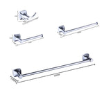 ensemble accessoires salle bain chrome porte serviette savon dentifrice gobelet mural métal