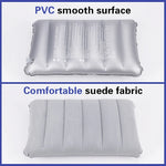 coussin gonflable gris bleu marine moderne valve camping voyage sommeil ultraléger