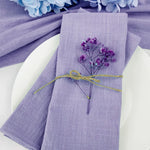 serviettes table violet blanc texture lin classique 40cm 40cm pack 6pcs pack 12pcs pack