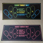 tapis squat noir vert fluo rose fluo fitness texturé marquages sol sportifs