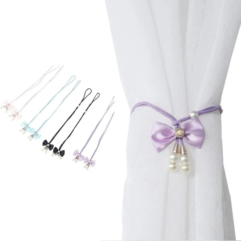 rideaux rubans noyau noir rose bleu violet adhésifs classiques satinés