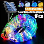 guirlande lumineuse solaire 200 led multicolore moderne 20m ip65