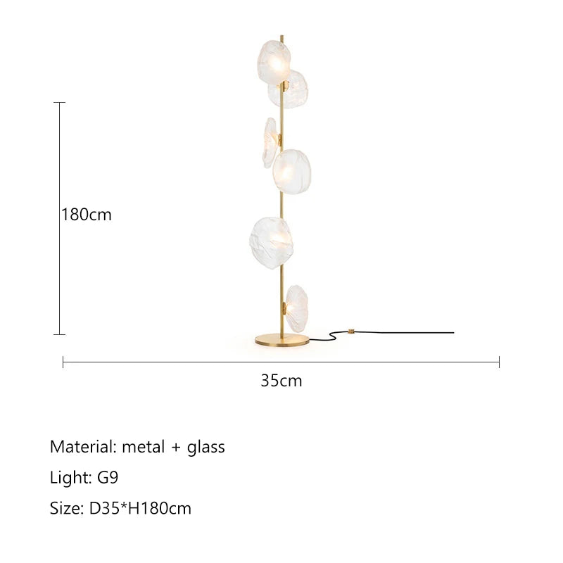 lampe sol moderne verre translucide noir blanc beige intérieur chambre salonhôtel