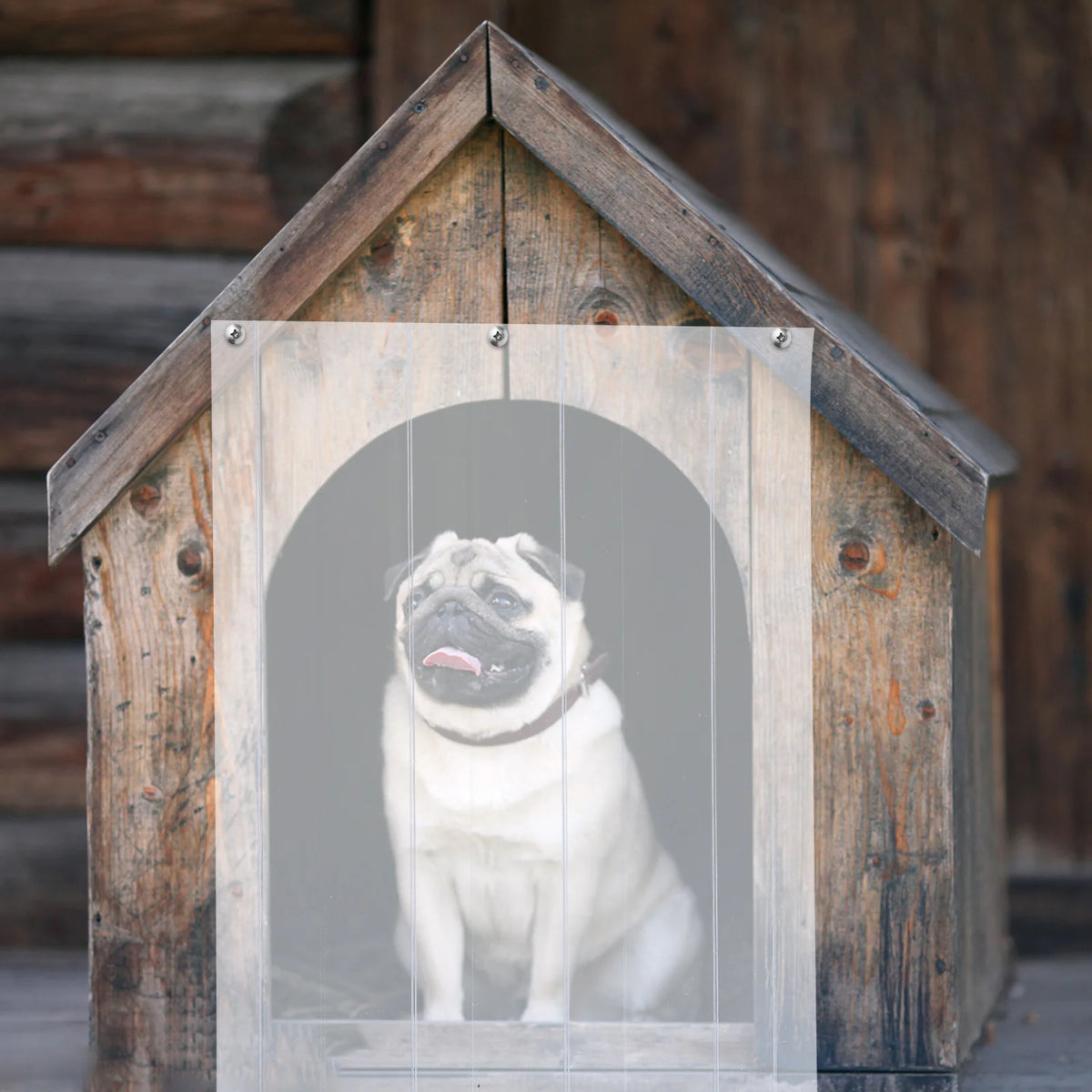 rideau transparent porte chien grillage pliable pvc moderne cloison suspendue abri chien transparente plis