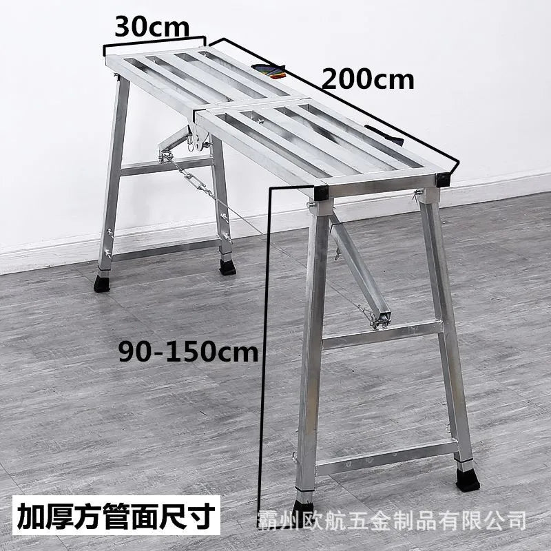 table pliante argentée structure métallique moderne poignées anti dérapante pliante portative