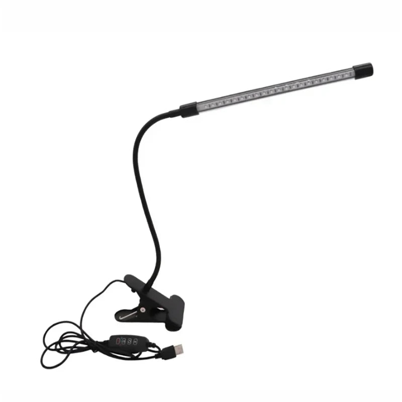 lampe led clipable bras flexible moderne câble usb interrupteur blanc chaud lumière étude chambre
