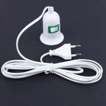 support lampe câble blanc interrupteur douille e27 prise industrielle utilitaire 10 mètres