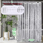 rideau douche transparent blanches relief moderne respectueux environnement 180cm 200cm