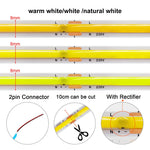 ruban led blanc jaune bleu 240leds adhésif ligne continue 3000 6500k 220v 50000h