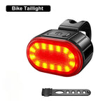 lampe vélo rechargeable usb clip noir rouge moderne étanche sécurité extérieur