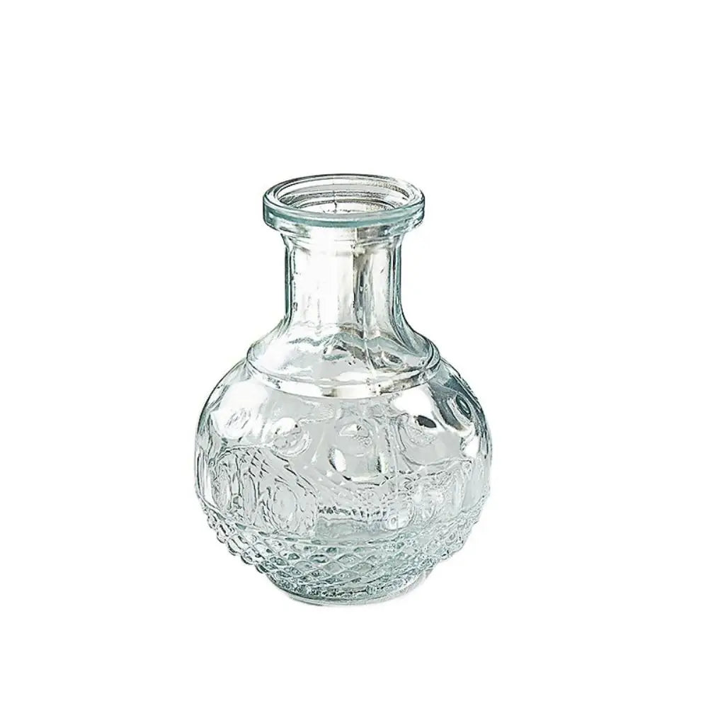 vase transparent gravé classique décoration intérieure plante hydroponique maison festive