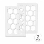 gabarits peinture géométrique moderne blanc adhésifs A4 hexagonaux décoration murale DIY