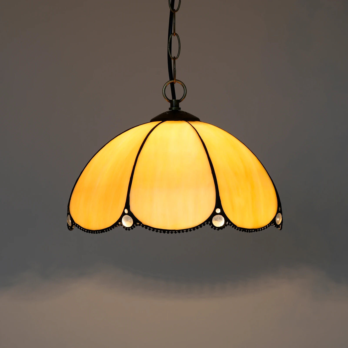Lampe suspendue Art Nouveau verre coloré floral chambre cuisine restaurant