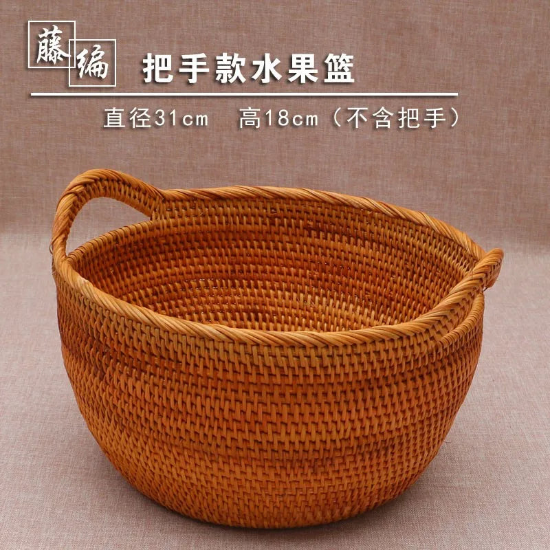 paniers rotin tressé marron clair traditionnels rangement présentation maison cuisine