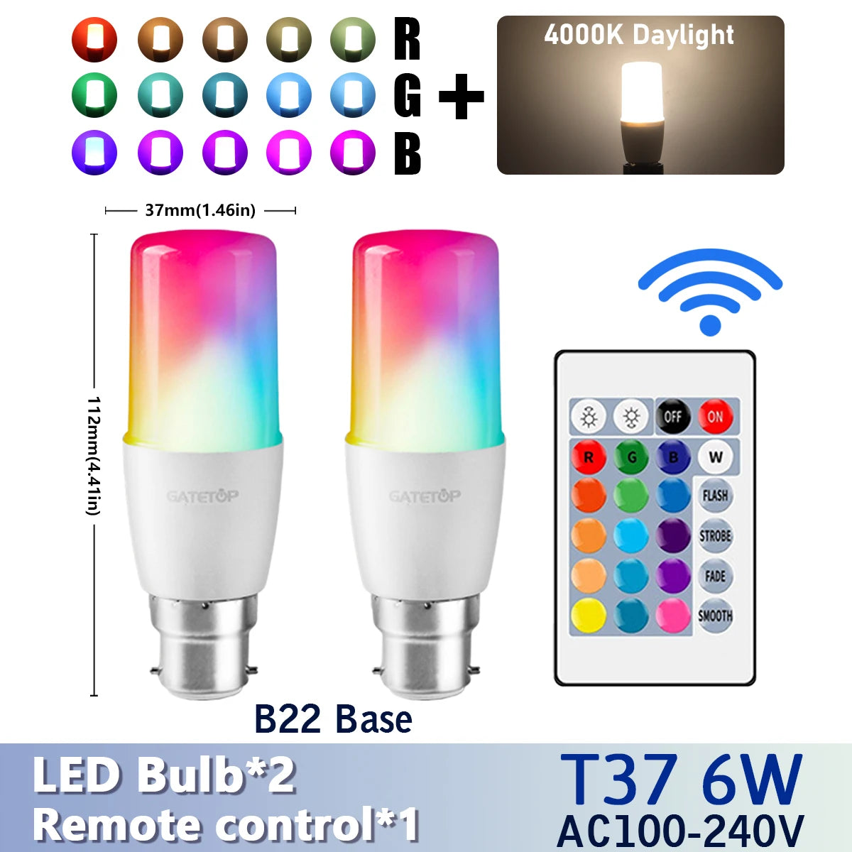 ampoule led rgb multicolore télécommande effet dynamique moderne lumiere variable 16 couleurs