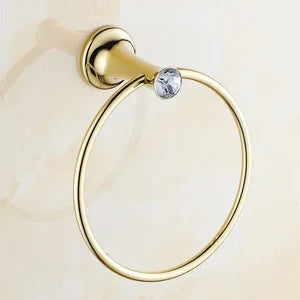 Accessoires salle bain or cristal moderne porte savon support papier toilette porte serviettes mural