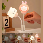 veilleuses nuit animées ours lapin télécommande usb blanc rose moderne enfants chambre