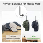 support chapeaux mur noir vis moderne hooks organisateur casquette rack hats holder