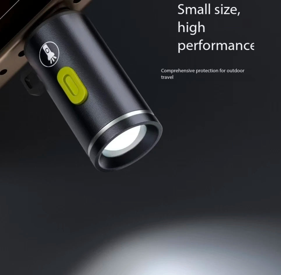 lampe torche rechargeable moderne compact noir gris vert clair adaptateur usb