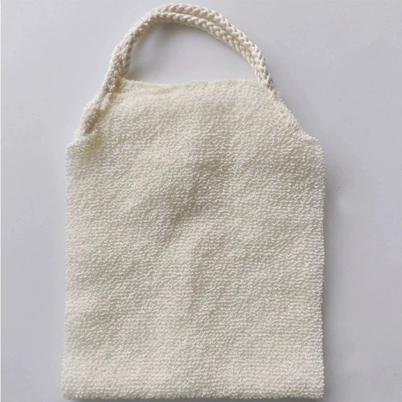 gant bain exfoliant bleu vert violet rose blanc durable réutilisable absorbant