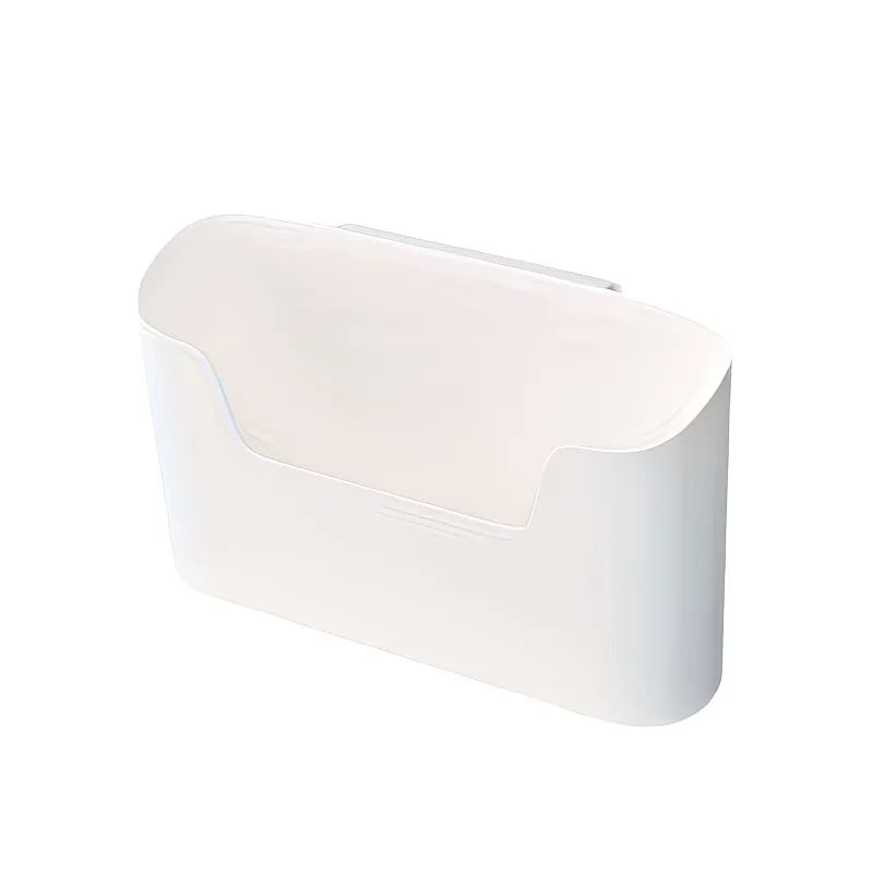 rangement mural adhésif blanc moderne cuisine bouteilles boîtes sans perçage réutilisable plastique