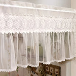 rideau blanc dentelle fine transparent classique polyester intérieur maison