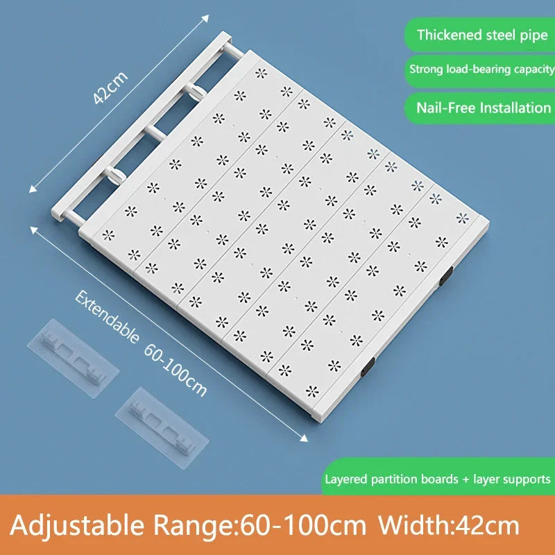 étagères modulables blanc perforations florales clips modernes sans vis clips fixation