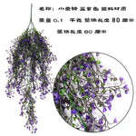 panier suspendu rotin osier jardinière murale fleurs artificielles décoration jardin rustique marron clair