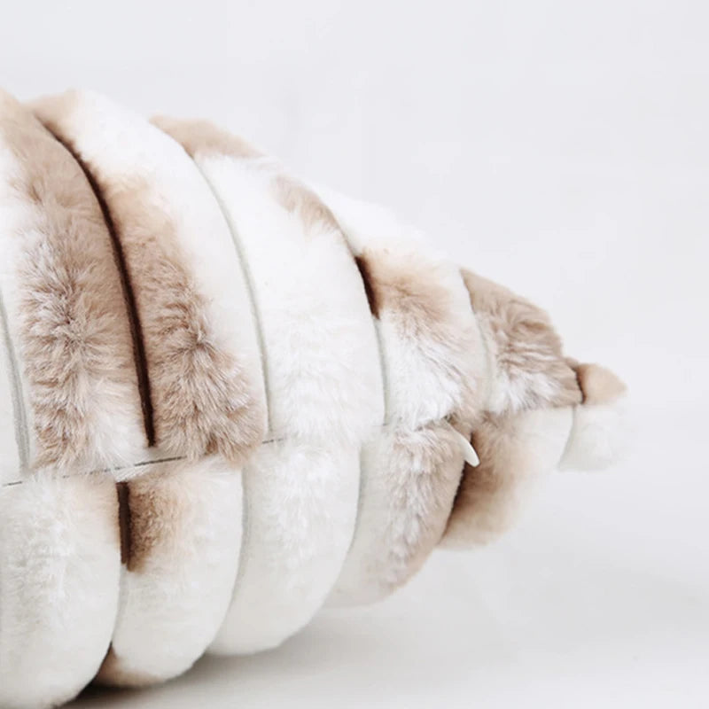 coussin carré rayé beige blanc moderne salon hiver 45x45cm machine lavable