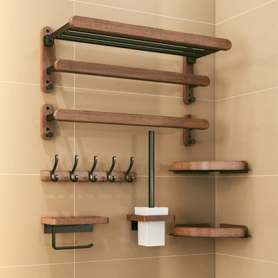 Porte-serviettes en bois massif style nordique blanc
