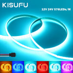 ruban led rgb cob flexible blanc adhésif éclairage linéaire décoration intérieur moderne linéaire