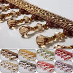 ruban décoratif brodé cristal rose marron violet vert jaune vêtement textile maison rideau