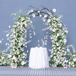 Décoration mariage arche florale blanche verte artificielle extérieure classique romantique événement festive