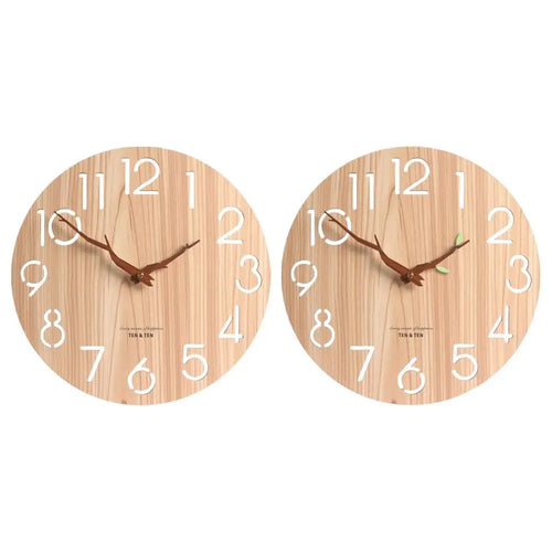 Horloge murale en bois 30 cm design moderne noire