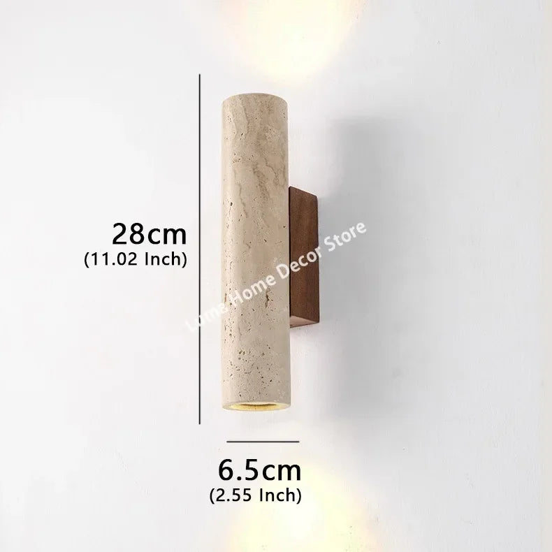 applique murale pierre marbre beige bois moderne salon chambre salon