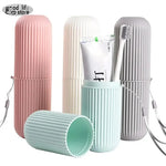 organisateur brosse dents portable rose blanc gris vert rayé moderne imperméable eco friendly PVC