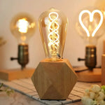 base lampe bois naturel clair texture bois moderne minimaliste vis e27 câble prise interrupteur