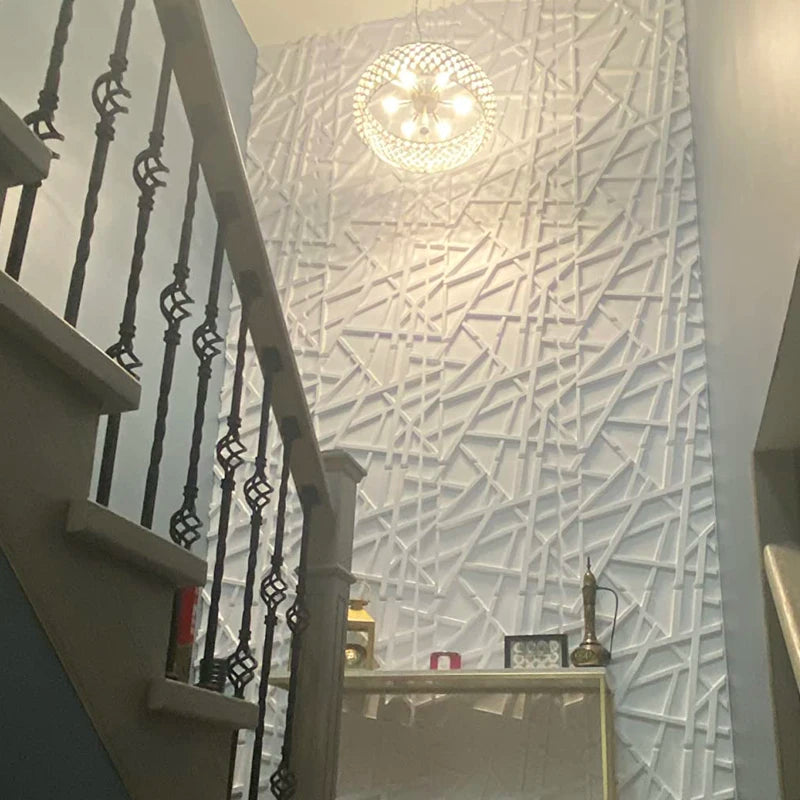 panneaux murals 3d texturés bois adhésifs modernes beige clair 30x30cm 10 pièces decoration interieur