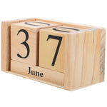 calendrier bois naturel clair grain minimaliste chiffres mois année