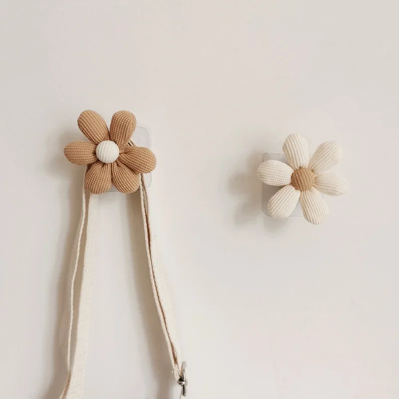 fleur décorative adhésive moderne rose roseclair beige bleu bleumarine rosfonce rayures horizontales