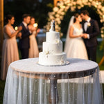 nappes tissu gaufré coton blanc transparent mariage romantique table fêtes événements
