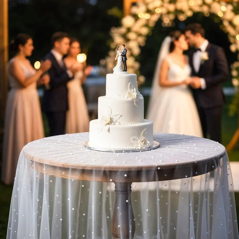 nappes tissu gaufré coton blanc transparent mariage romantique table fêtes événements