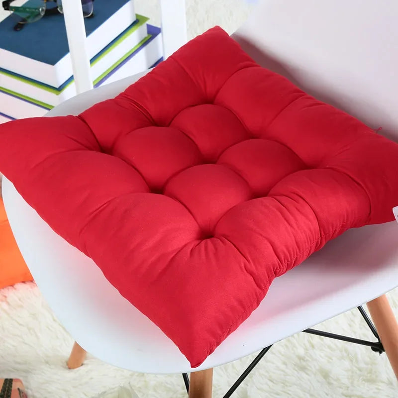 coussin siège épais couleur solide moderne bleu royal rouge vif vert clair gris fixé