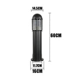 lampe solaire moderne noire extérieure étanche ip65 led industrielle aluminium