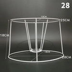 support lampe blanc grille métallique moderne cadre fer abat jour table décoration intérieur