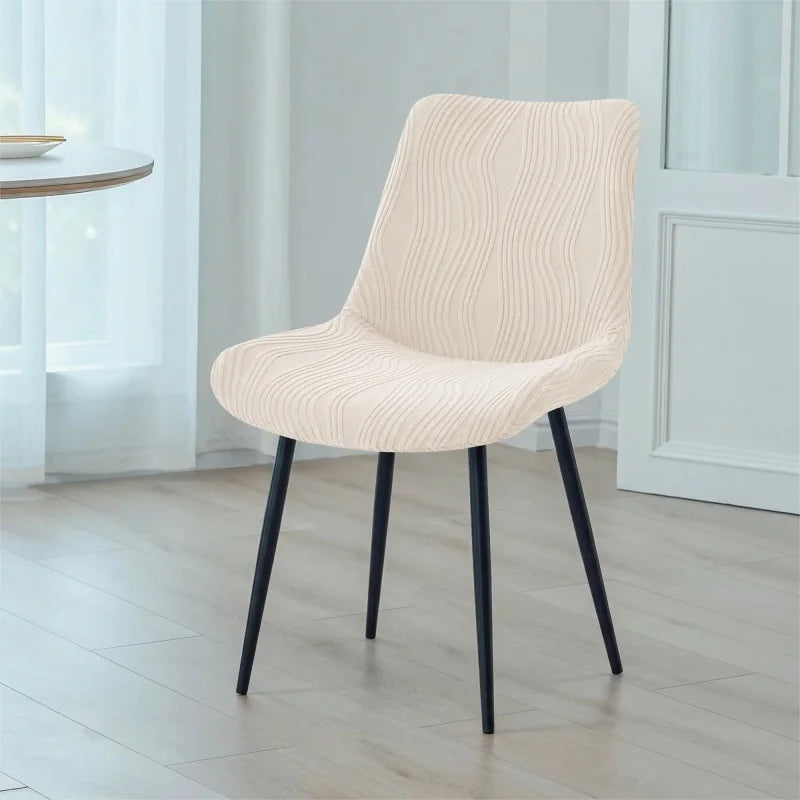 housse chaise gris rayures horizontales moderne spandex polyester